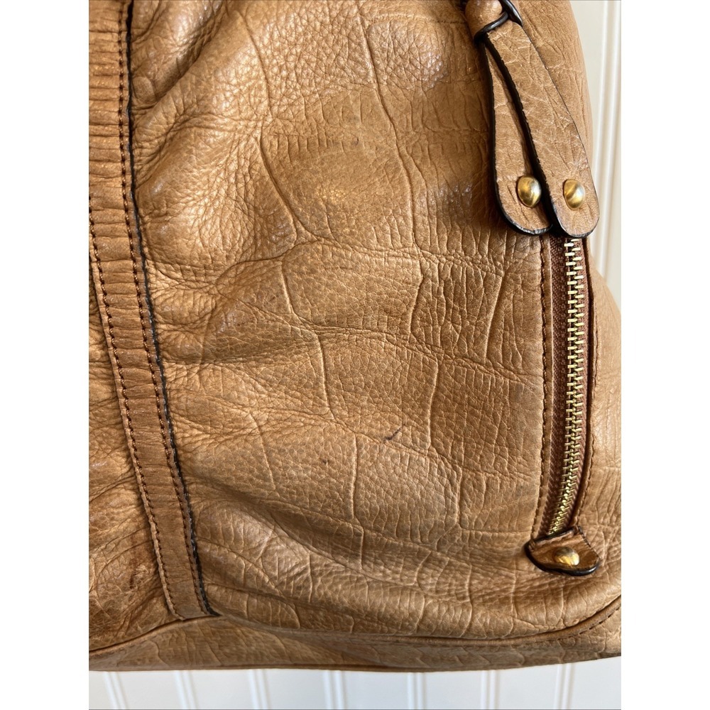 B Makowsky Camel Handbag Purse Animal Print Leather VTG Y2K - Picture 3 of 12